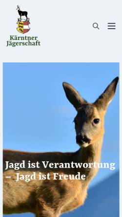 Vorschau der mobilen Webseite www.kaerntner-jaegerschaft.at, Kärntner Jägerschaft
