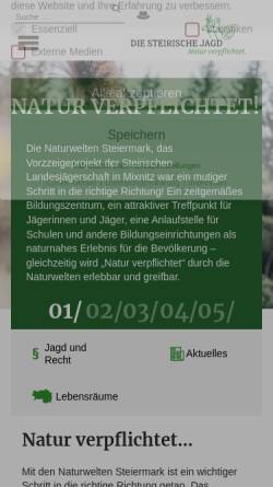 Vorschau der mobilen Webseite www.jagd-stmk.at, Die Steirischen Jäger