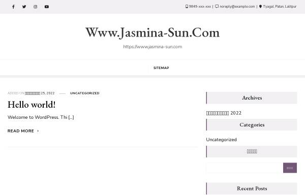 Vorschau von www.jasmina-sun.com, Sun, Jasmina