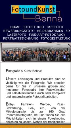 Vorschau der mobilen Webseite www.foto-benna.de, Benna, Wolfgang