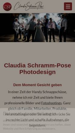 Vorschau der mobilen Webseite csp-photodesign.de, Schramm-Pose, Claudia