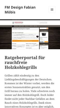 Vorschau der mobilen Webseite www.design-by-fm.de, Design by FM