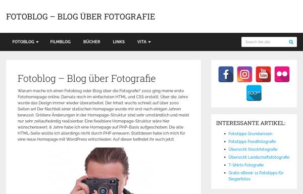 Vorschau von www.blog-ueber-fotografie.de, Blog über Foodfotografie und Stockfotografie