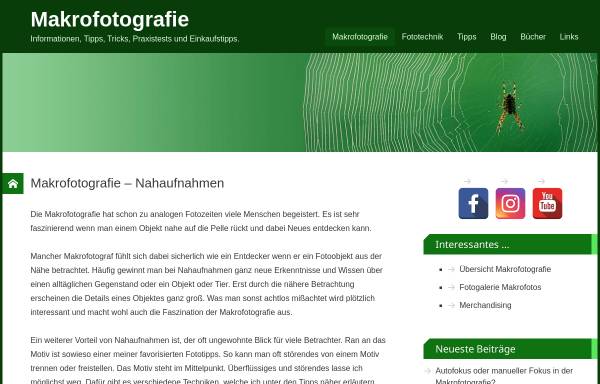 Vorschau von www.makrofotografie-anleitung.de, Makrofotografie und Nahaufnahmen