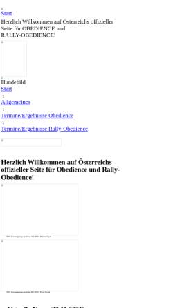 Vorschau der mobilen Webseite www.obedience-austria.at, Obedience-Austria