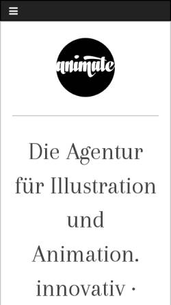 Vorschau der mobilen Webseite www.animate.ch, Scherrer, Eric