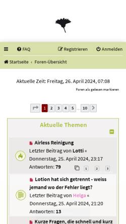 Vorschau der mobilen Webseite www.ruehrkueche.de, Rührküche
