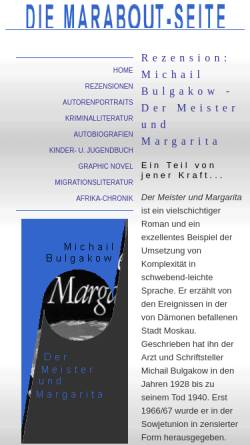 Vorschau der mobilen Webseite www.marabout.de, Michail Bulgakow: Der Meister und Margarita