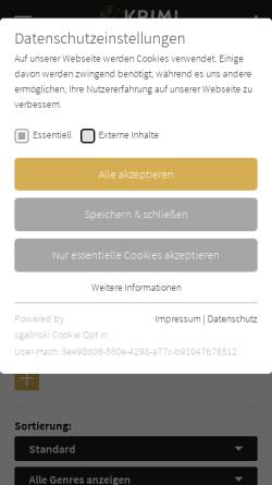 Vorschau der mobilen Webseite www.krimi-couch.de, Wolfram Fleischhauer