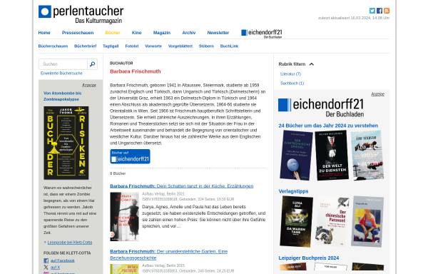Vorschau von www.perlentaucher.de, Barbara Frischmuth