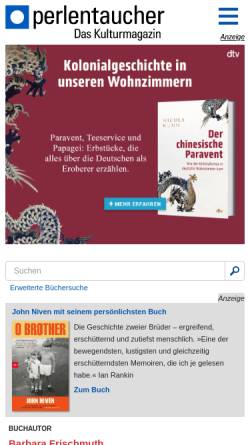 Vorschau der mobilen Webseite www.perlentaucher.de, Barbara Frischmuth