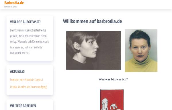 Vorschau von www.barbrodia.de, Barbara Ch. Jakob alias barbrodia