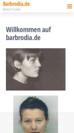 Vorschau der mobilen Webseite www.barbrodia.de, Barbara Ch. Jakob alias barbrodia