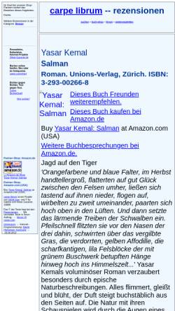 Vorschau der mobilen Webseite rezensionen.literaturwelt.de, Yasar Kemal: Salman