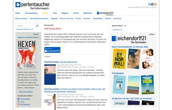 Vorschau von www.perlentaucher.de, Olaf Georg Klein