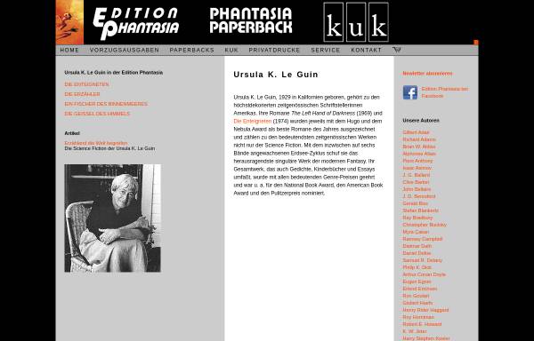 Vorschau von www.edition-phantasia.de, Ursula K. Le Guin