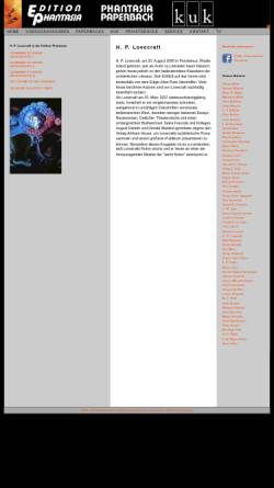 Vorschau der mobilen Webseite www.edition-phantasia.de, H.P. Lovecraft