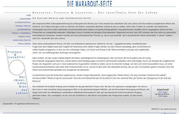 Vorschau von www.marabout.de, Carlo Fruttero und Franco Lucentini: Der rätselhafte Sinn des Lebens