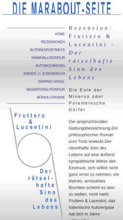 Vorschau der mobilen Webseite www.marabout.de, Carlo Fruttero und Franco Lucentini: Der rätselhafte Sinn des Lebens