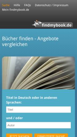 Vorschau der mobilen Webseite www.findmybook.de, Findmybook.de