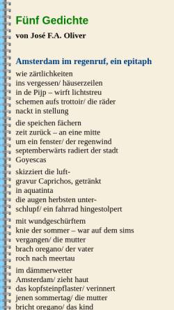 Vorschau der mobilen Webseite www.alb-neckar-schwarzwald.de, Gedichte von José F.A. Oliver