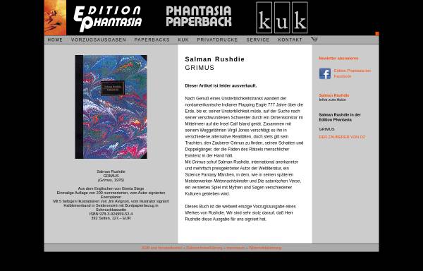Vorschau von www.edition-phantasia.de, Salman Rushdie: Grimus