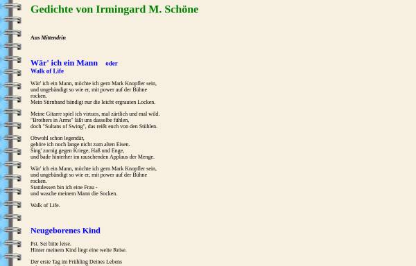 Gedichte von Irmingard M. Schöne
