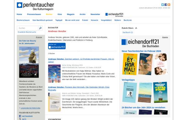 Vorschau von www.perlentaucher.de, Andreas Venzke