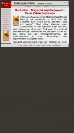 Vorschau der mobilen Webseite www.inkultura-online.de, Buchkritik: Meine lieben Deutschen