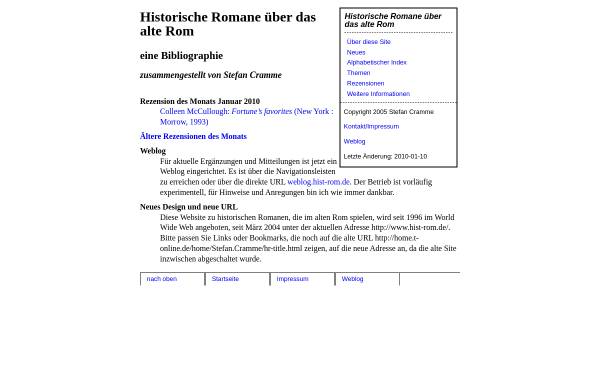 Vorschau von www.hist-rom.de, Hist-Rom.de
