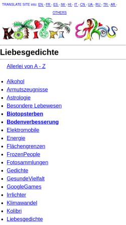 Vorschau der mobilen Webseite www.kolibriethos.de, Kolibri Ethos