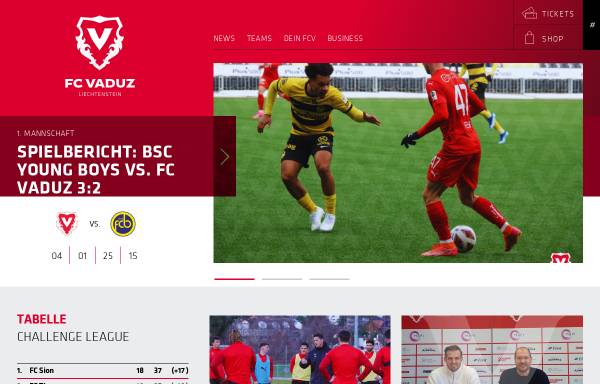 Vorschau von www.fcvaduz.li, FC Vaduz