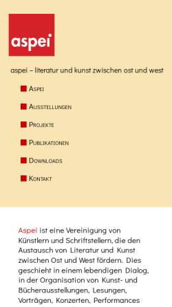 Vorschau der mobilen Webseite www.aspei.de, Aspei