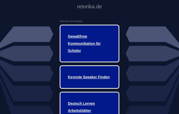 Vorschau von retorika.de, Verlag Retorika GmbH