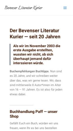 Vorschau der mobilen Webseite www.leseberater.de, Buchtipps - die schönsten Romane