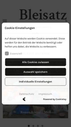 Vorschau der mobilen Webseite www.bleisatz.blog, Bleisatz