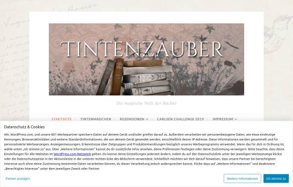 Vorschau von tintenzauber.wordpress.com, Tintenzauber