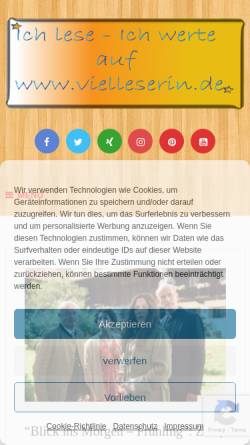Vorschau der mobilen Webseite www.vielleserin.de, Ich lese - ich werte