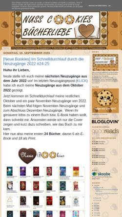 Vorschau der mobilen Webseite nusscookies-buecherliebe.blogspot.de, NussCookies-Bücherliebe