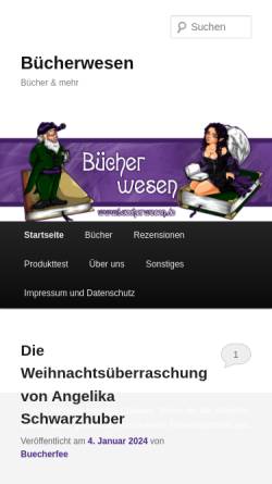 Vorschau der mobilen Webseite www.buecherwesen.de, Bücher & mehr