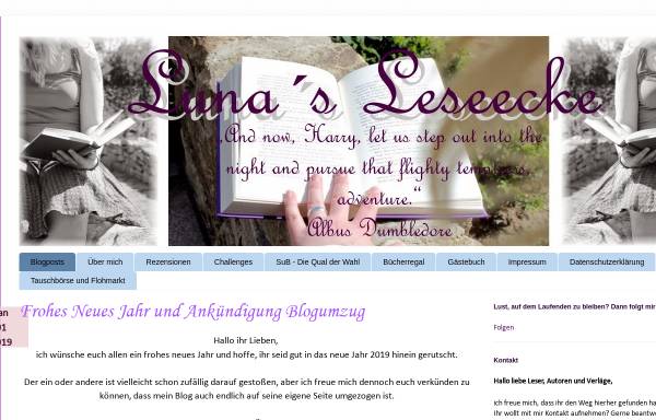 Vorschau von lunasleseecke.blogspot.de, Luna's Leseecke