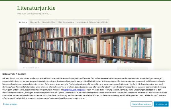 Vorschau von literaturjunkie.wordpress.com, Literaturjunkie
