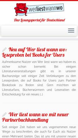 Vorschau der mobilen Webseite www.werliestwannwo.de, Werliestwannwo