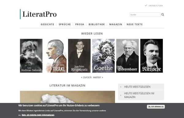 Vorschau von www.literatpro.de, LiteratPro