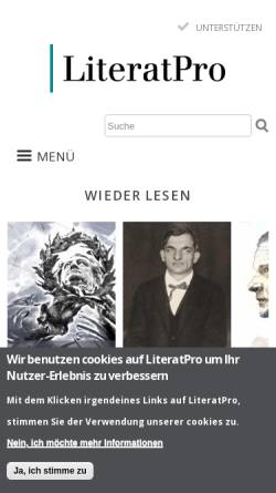 Vorschau der mobilen Webseite www.literatpro.de, LiteratPro