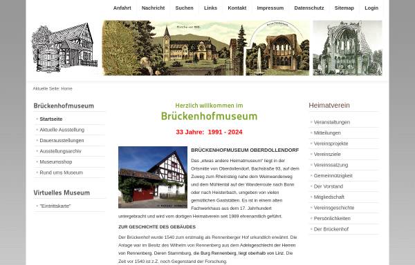 Vorschau von www.brueckenhofmuseum.de, Brückenhofmuseum