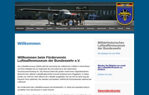 Vorschau von www.luftwaffenmuseum.com, Förderverein des Luftwaffenmuseums der Bundeswehr e.V.