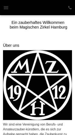 Vorschau der mobilen Webseite www.mz-hamburg.de, Magischer Zirkel Hamburg e.V.