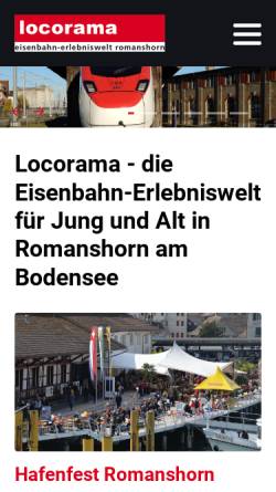 Vorschau der mobilen Webseite locorama.ch, Locorama Romanshorn