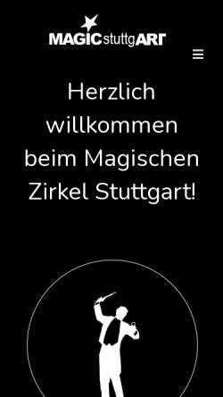 Vorschau der mobilen Webseite www.magic-stuttgart.de, Magischer Zirkel Stuttgart